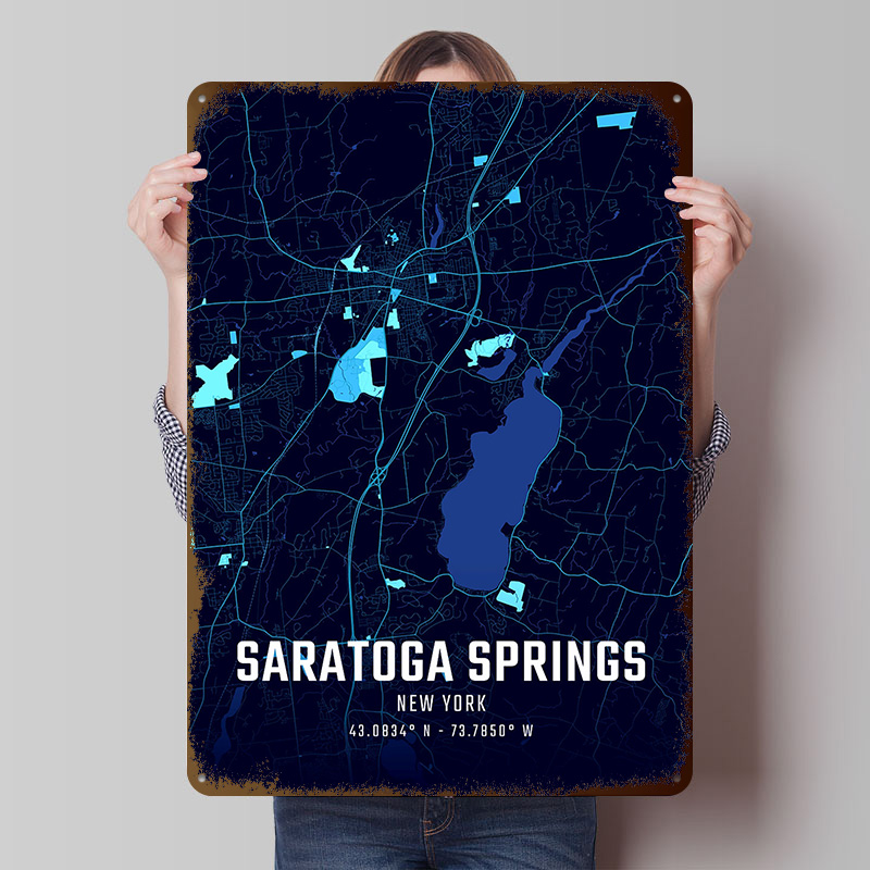 Saratoga Springs Midnight City - Custom Map Poster 评论和价格