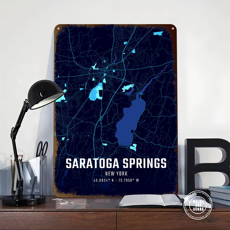 Saratoga Springs Midnight City - Custom Map Poster 评论和价格