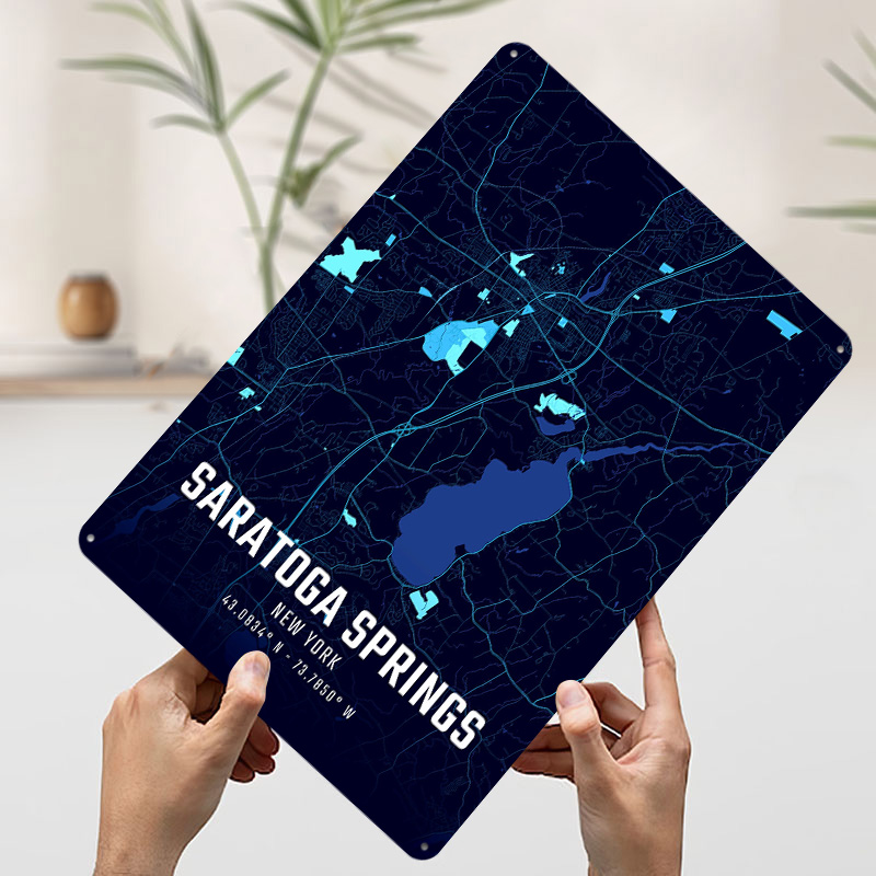Saratoga Springs Midnight City - Custom Map Poster 评论和价格