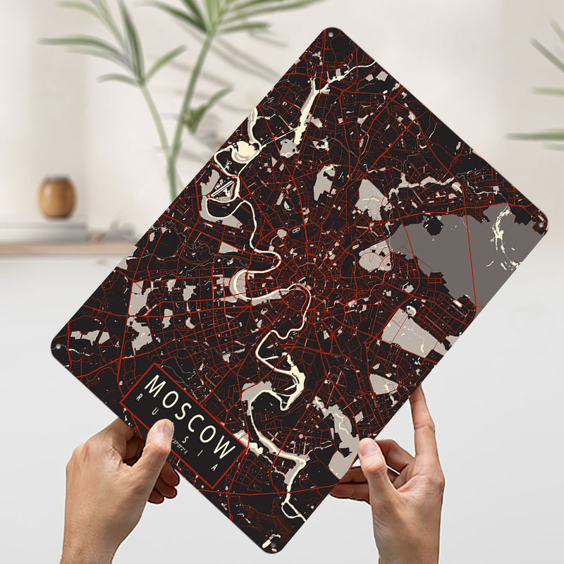 Moscow City Map Vector Metal P - Custom Map Poster 评论和价格