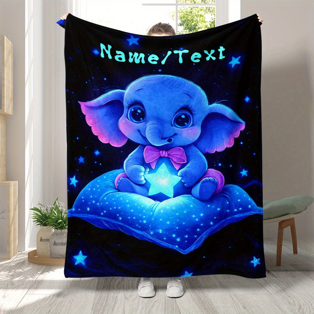 Personalized Cute Blue Elephan - Custom Night Sky 评论和价格