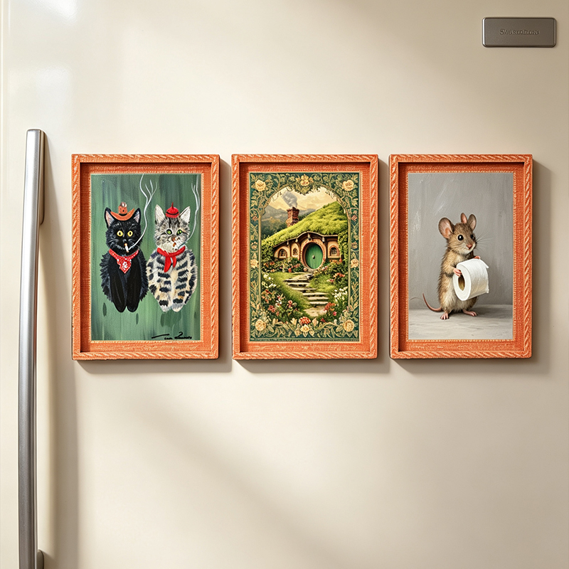 Wooden Fridge Magnet Photo Fra - Engraved Wood Frame 评论和价格