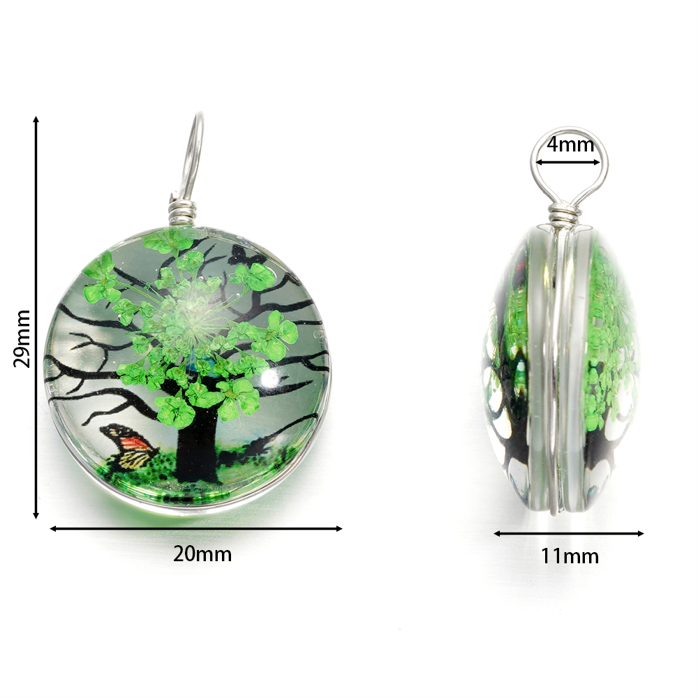 5pcs/lot 20x29mm Jewelry Cryst - Birth Flower Necklace 评论和价格