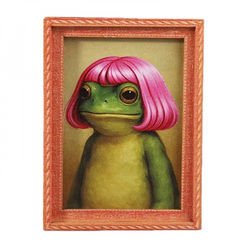 Funny and quirky printed refri - Engraved Wood Frame 评论和价格