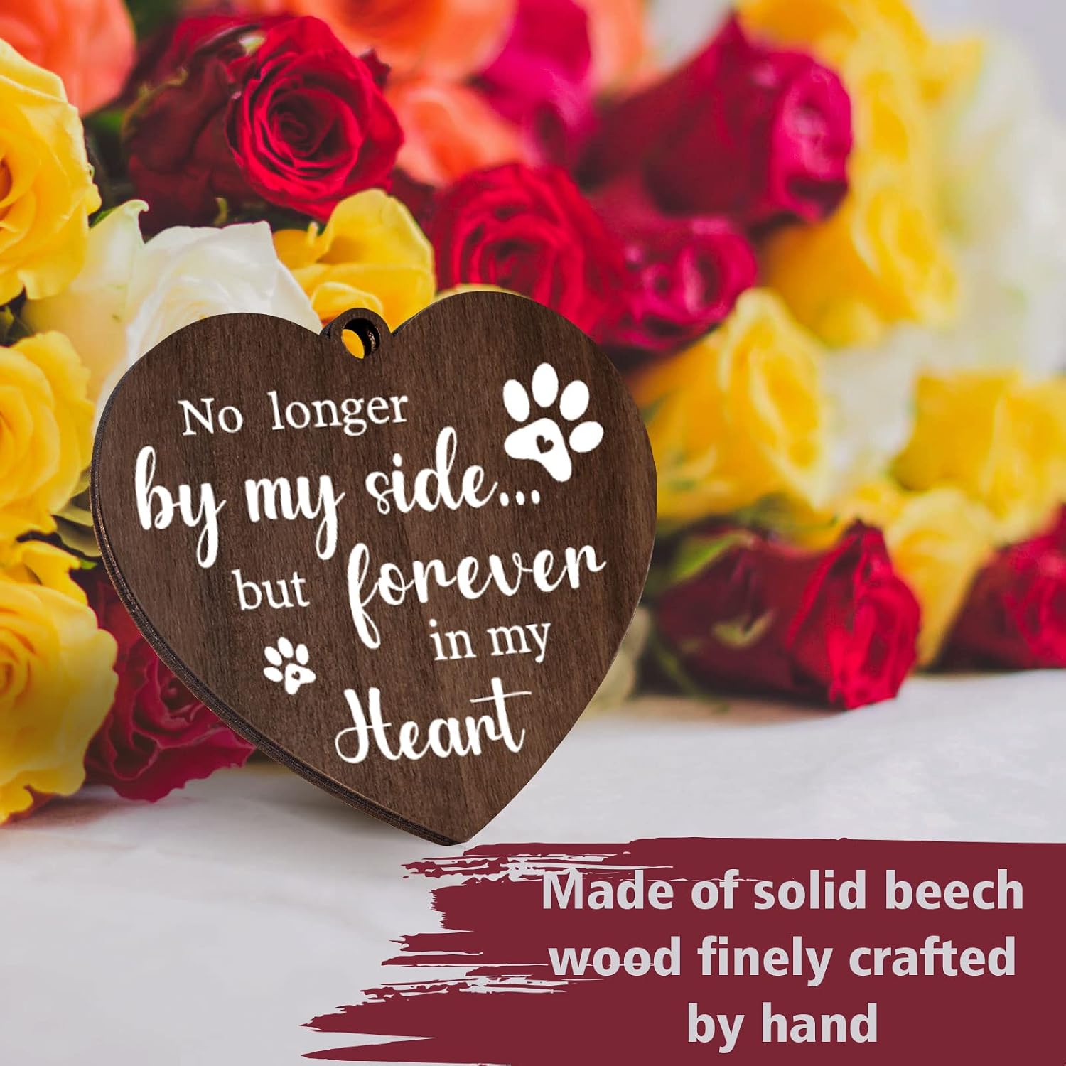 Pet Memorial Photo Frame for D - Engraved Wood Frame 评论和价格