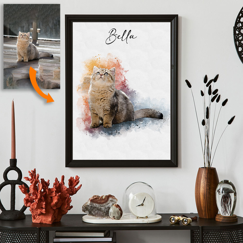 Custom Pet Portrait from Photo - Pet Portrait Custom 评论和价格