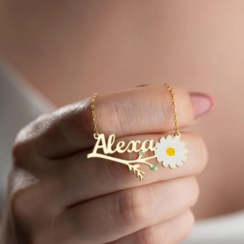 Roro‘s Personalized Colorful E - Birth Flower Necklace 评论和价格