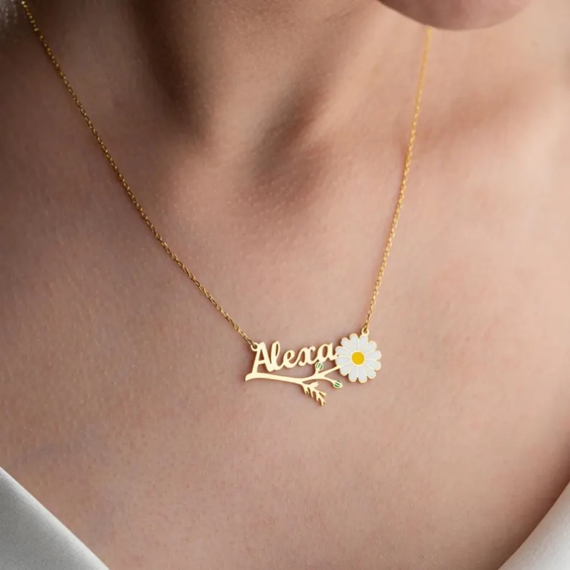 Roro‘s Personalized Colorful E - Birth Flower Necklace 评论和价格