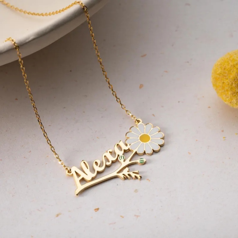 Roro‘s Personalized Colorful E - Birth Flower Necklace 评论和价格