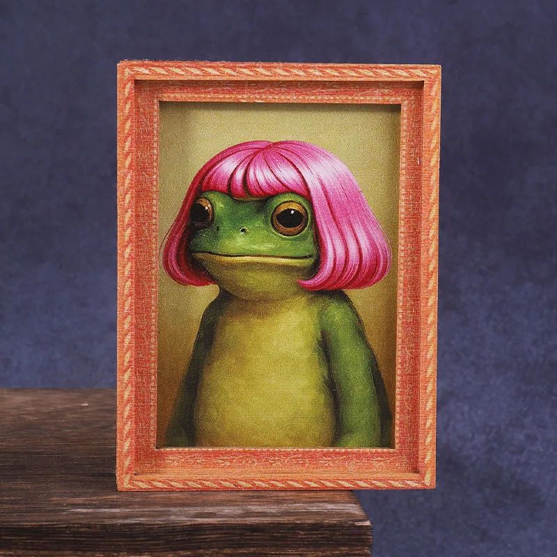 Mini Wooden Photo Frame Frog F - Engraved Wood Frame 评论和价格