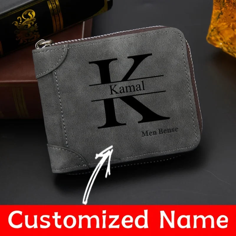 Customized Name Men's Wallet F - Personalized Name Box 评论和价格