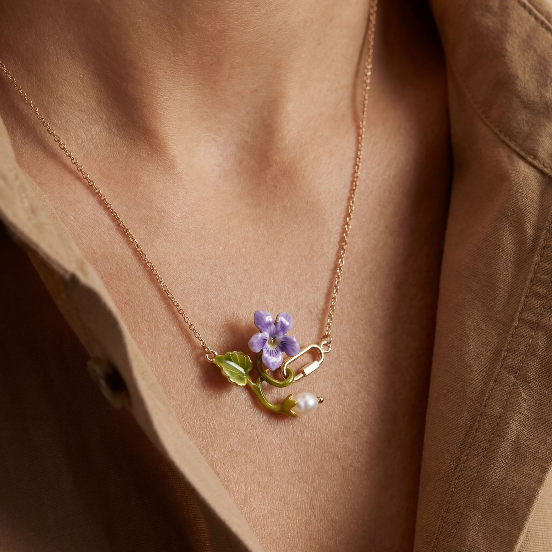 12 Month Birth Flower Necklace - Birth Flower Necklace 评论和价格
