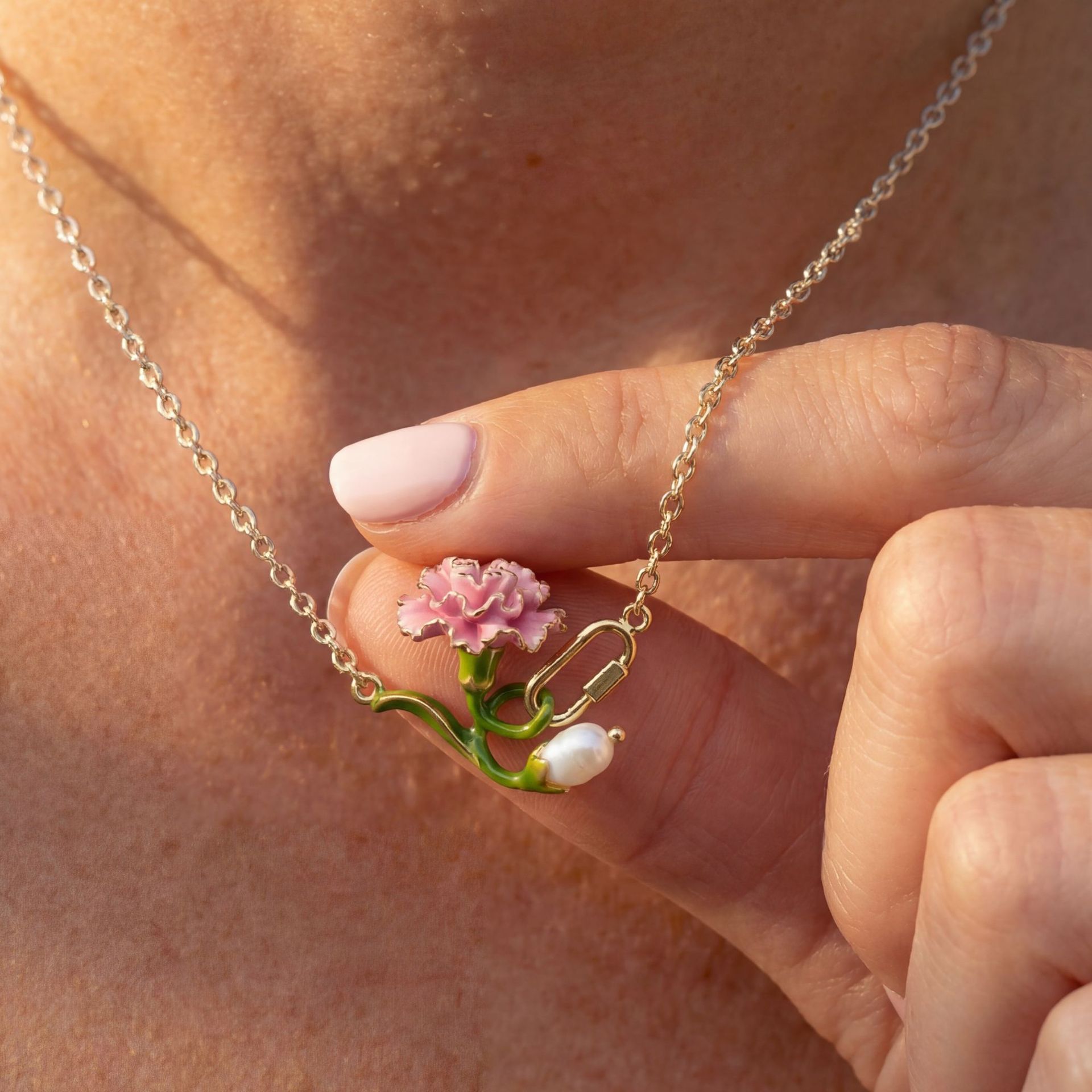 12 Month Birth Flower Necklace - Birth Flower Necklace 评论和价格