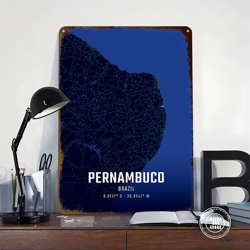 Pernambuco Midnight City Map M - Custom Map Poster 评论和价格