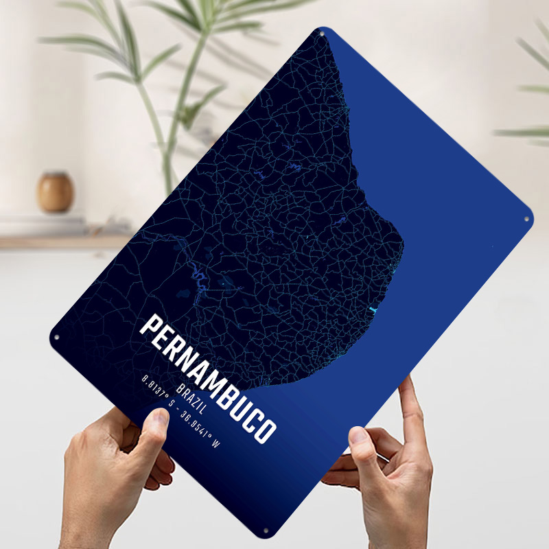 Pernambuco Midnight City Map M - Custom Map Poster 评论和价格