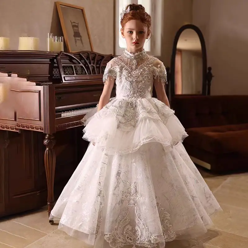Custom Flower Girl Dress Weddi - Birth Flower Necklace 评论和价格