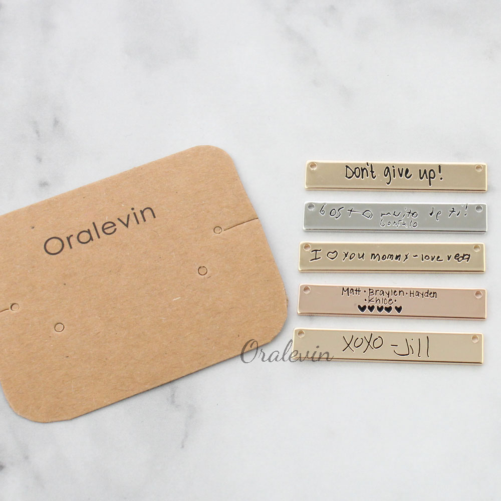 Personalized Custom Actual Han - Handwriting Necklace Bar 评论和价格