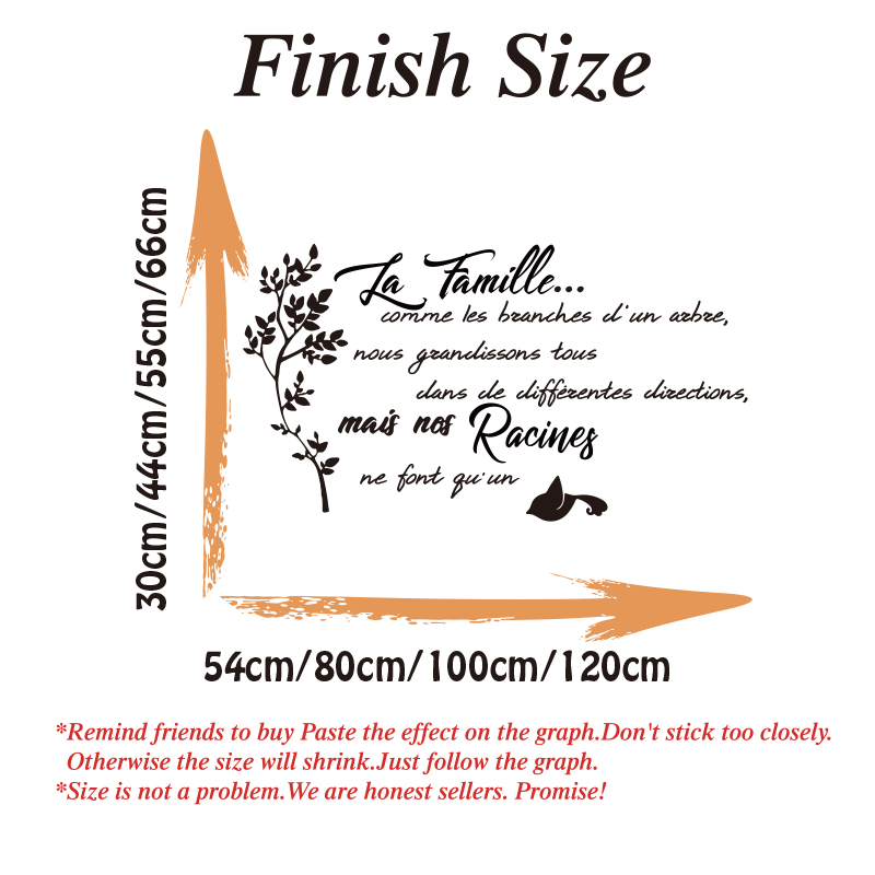 French Family Quote Tree Bird  - Family Tree Print 评论和价格