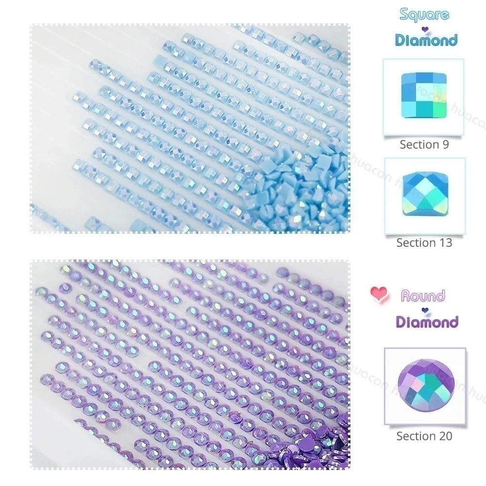 Frameless, Cartoon Diamond Pai - Photo Mosaic Print 评论和价格