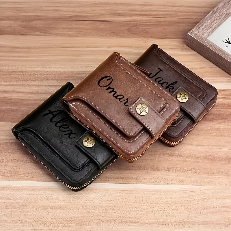 Custom Name Men's Wallet Gift  - Personalized Name Box 评论和价格
