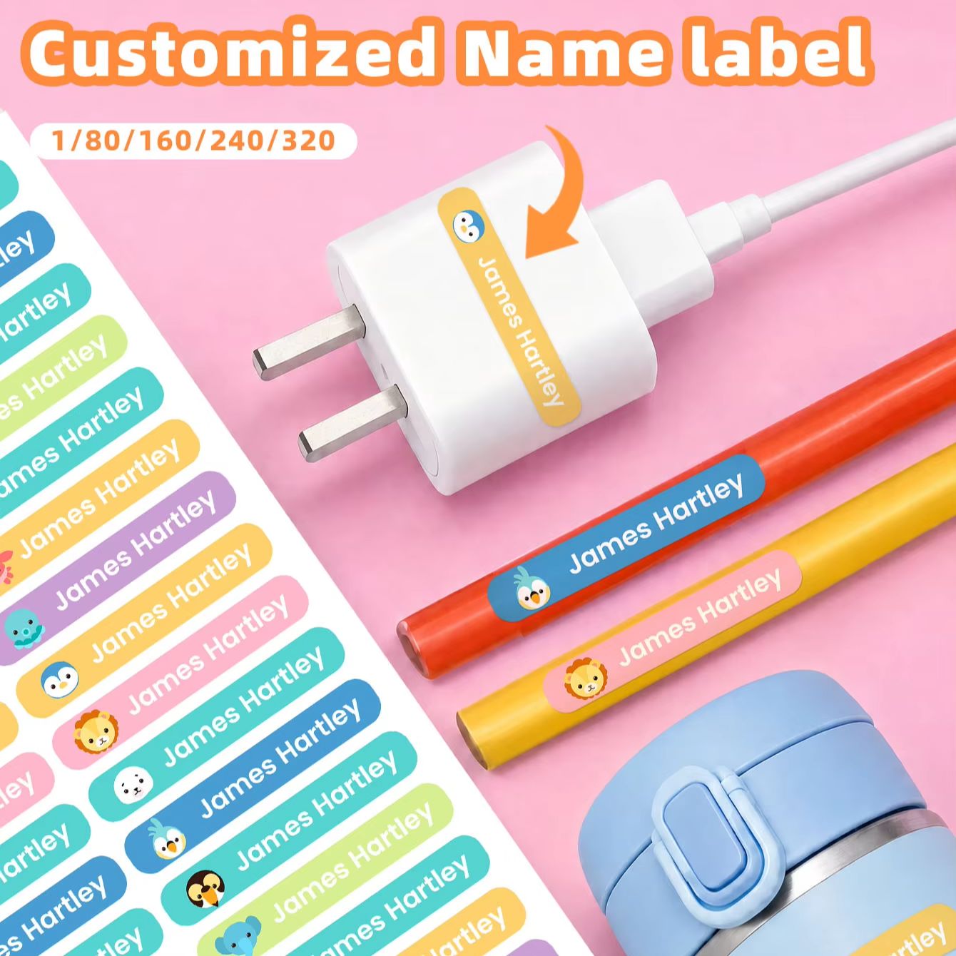 1-320PCS Custom Cartoon Name S - Personalized Name Box 评论和价格