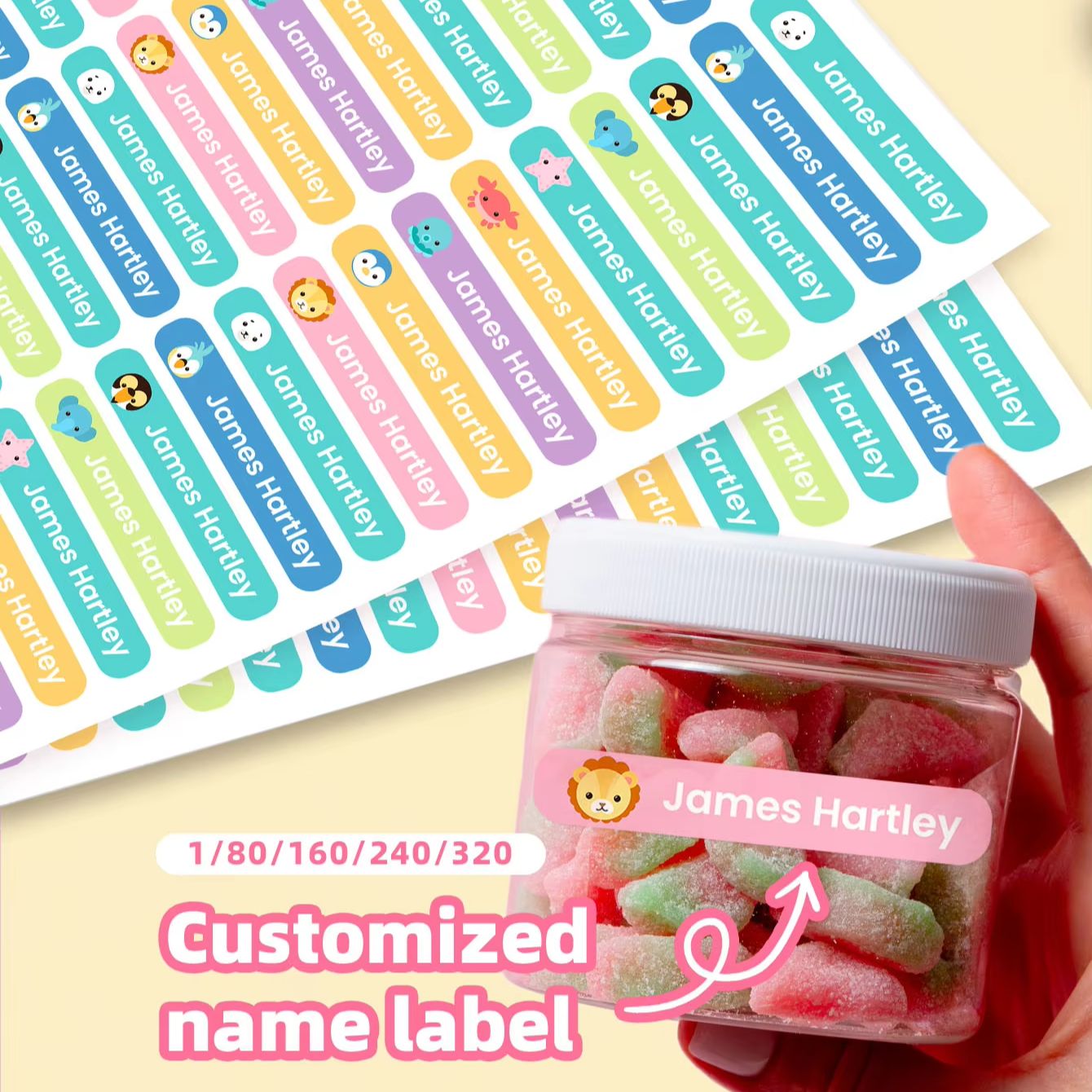 1-320PCS Custom Cartoon Name S - Personalized Name Box 评论和价格