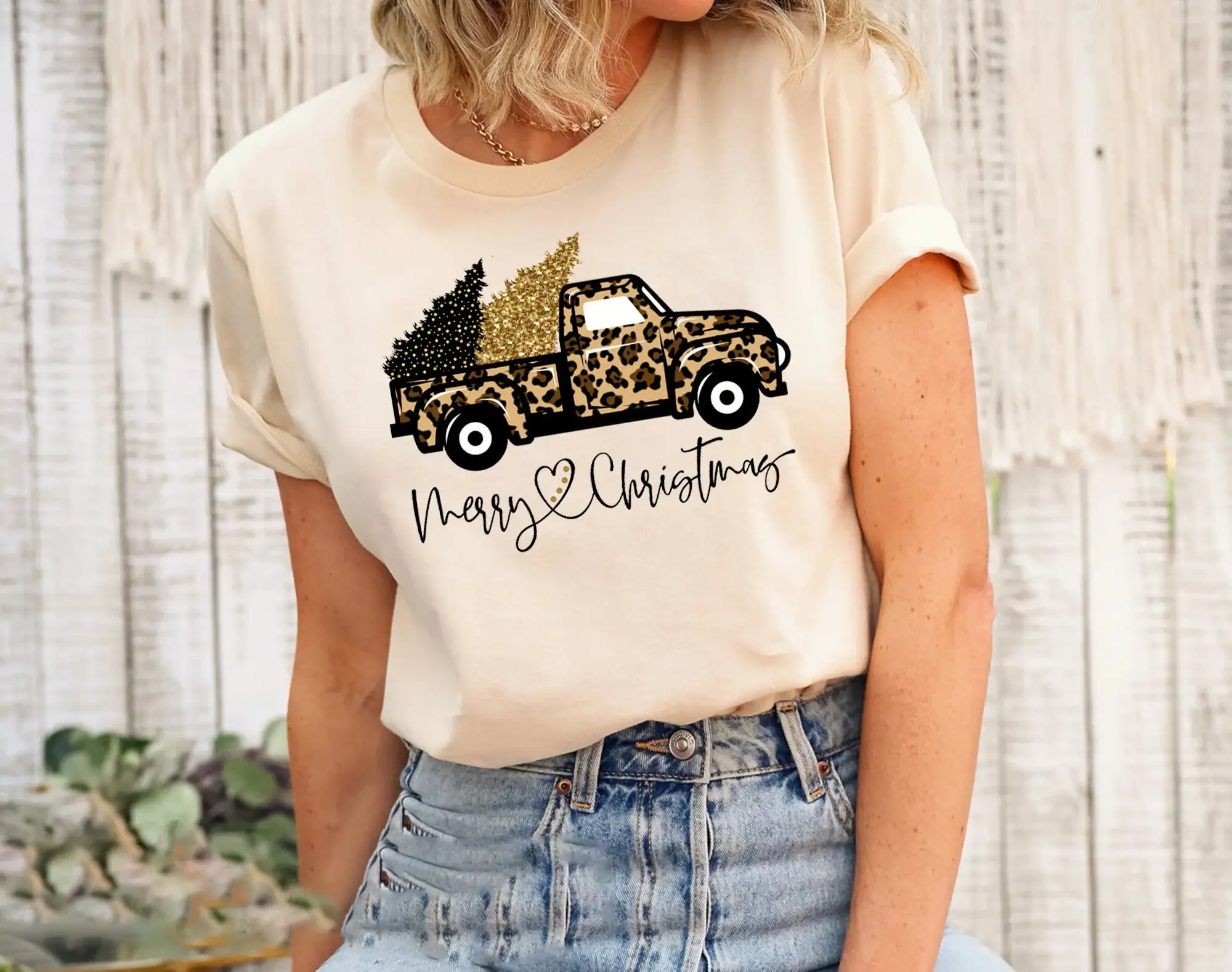 Christmas Truck T Shirt Leopar - Family Tree Print 评论和价格