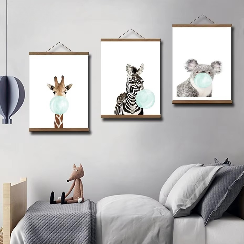 21-90cm Magnetic Wooden Pictur - Engraved Wood Frame 评论和价格