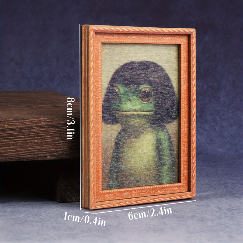 Mini Wooden Photo Frame Frog F - Engraved Wood Frame 评论和价格
